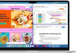 MacBook Air с множество отворени приложения