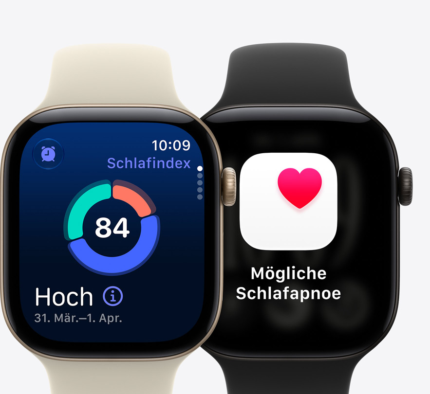 Apple Watch Series 12, Geräte, Display mit Schlafindex, Mitteilung auf Display: Mögliche Schlafapnoe