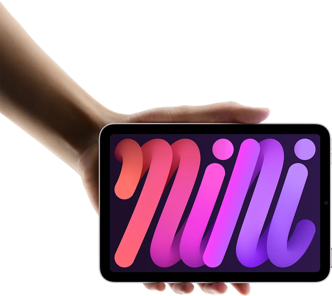 iPad mini 的橫向模式也可一手掌握，盡顯小巧有型、方便攜帶。