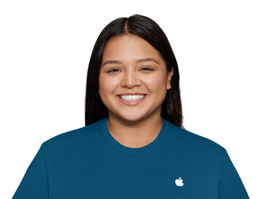 Apple Specialist smiling with an approachable demeanor