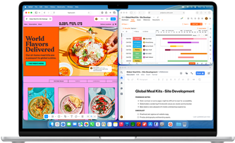MacBook Air with multiple apps open