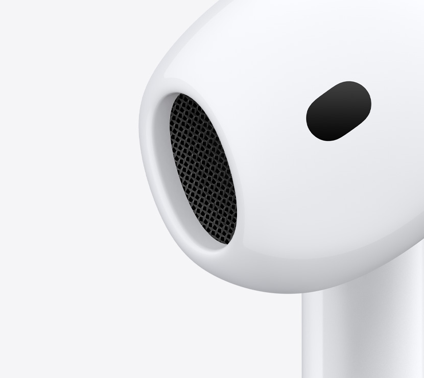 Un auricolare mostrato da vicino.