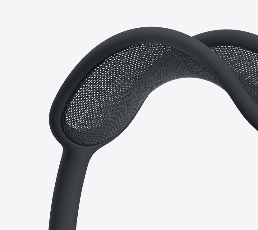 سماعات الرأس AirPods Max 2، لون سماء الليل، تفاصيل الإطار المحيط بالرأس المصنوع من قماش شبكي