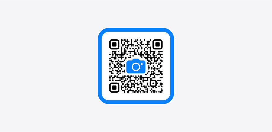 QR code to add a debit or credit card in the Apple Wallet app