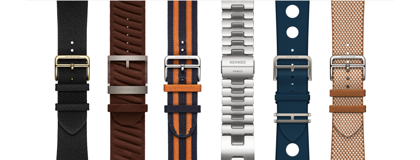 สาย Apple Watch Hermès หกแบบในสไตล์และสีสันที่หลากหลาย