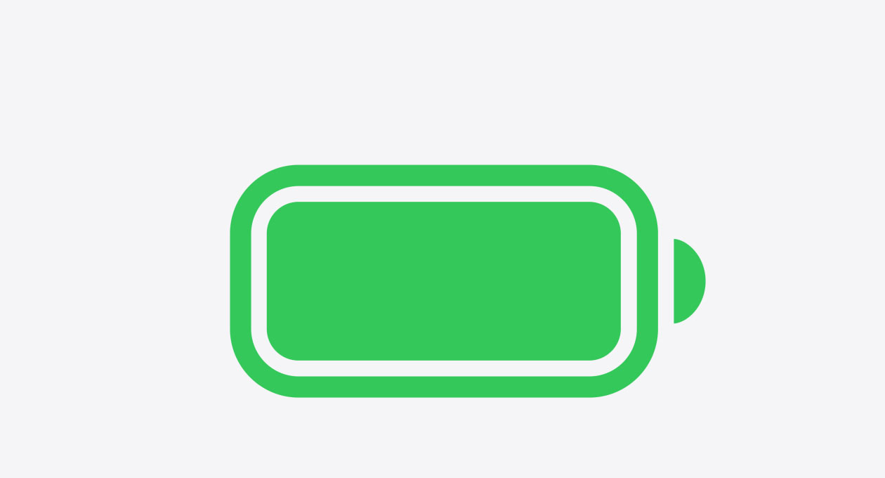 Battery icon, fully charged