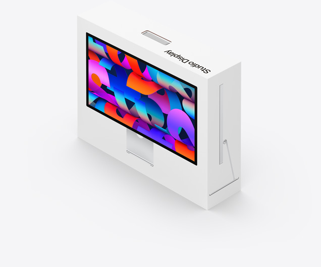 Studio Display in its packaging